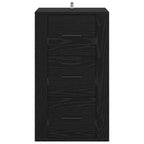 Sideboard with Drawer Black Oak 40 x 33 x 70 cm Engineered wood