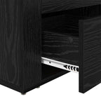 Bedside Cabinet Black Oak 35 x 50 x 60 cm Engineered Wood