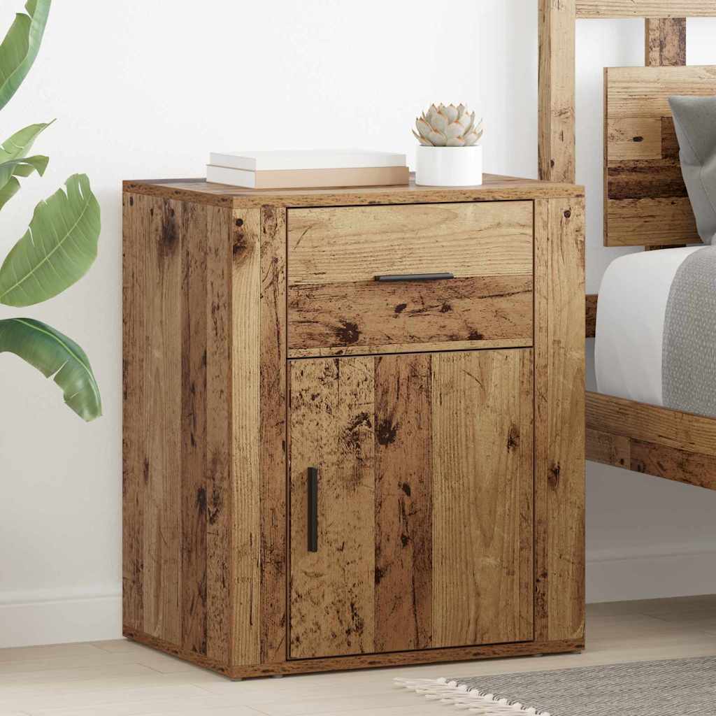 Bedside Cabinet Old Wood 35 x 50 x 60 cm Engineered Wood