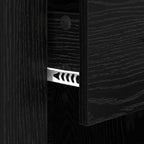 Bedside Cabinet Black Oak 35 x 50 x 60 cm Engineered Wood