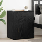Bedside Cabinet Black Oak 35 x 50 x 60 cm Engineered Wood