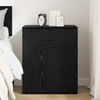Bedside Cabinet Black Oak 35 x 50 x 60 cm Engineered Wood