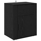 Bedside Cabinet Black Oak 35 x 50 x 60 cm Engineered Wood