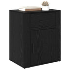 Bedside Cabinet Black Oak 35 x 50 x 60 cm Engineered Wood
