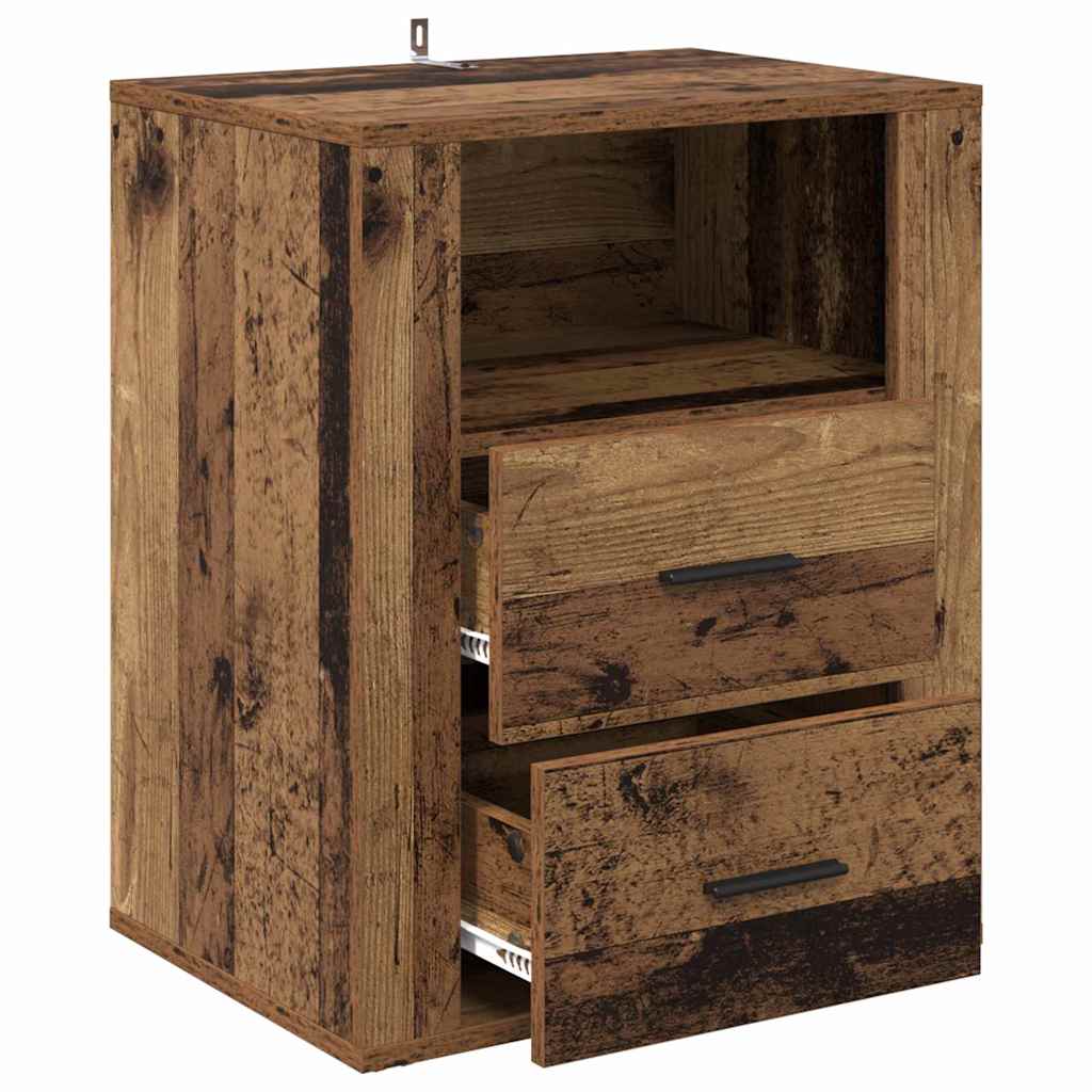 Bedside Cabinet Old Wood 35 x 50 x 60 cm Engineered Wood