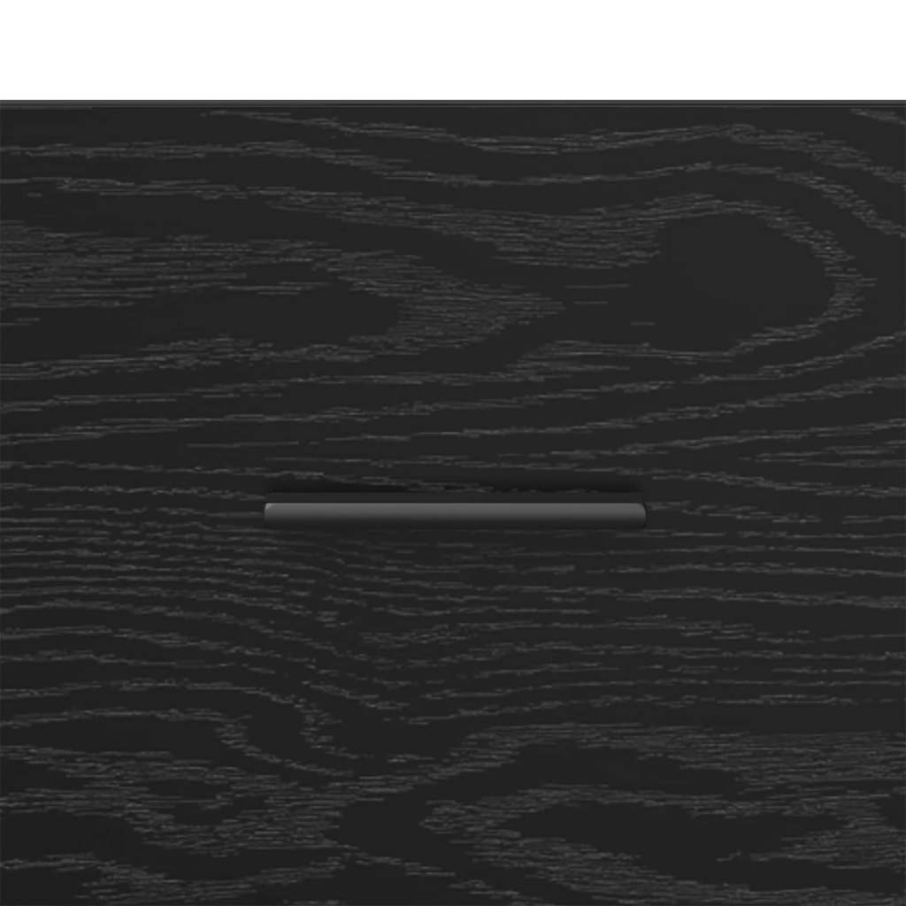 Bedside Cabinet Black Oak 35 x 50 x 60 cm Engineered Wood