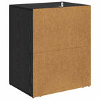 Bedside Cabinet Black Oak 35 x 50 x 60 cm Engineered Wood