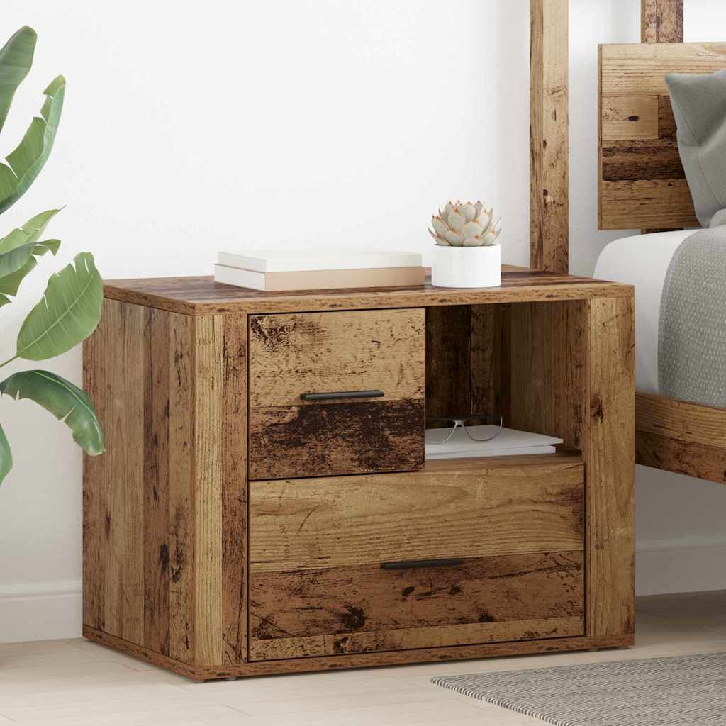 Bedside Cabinet Old Wood 35 x 60 x 50 cm Engineered Wood