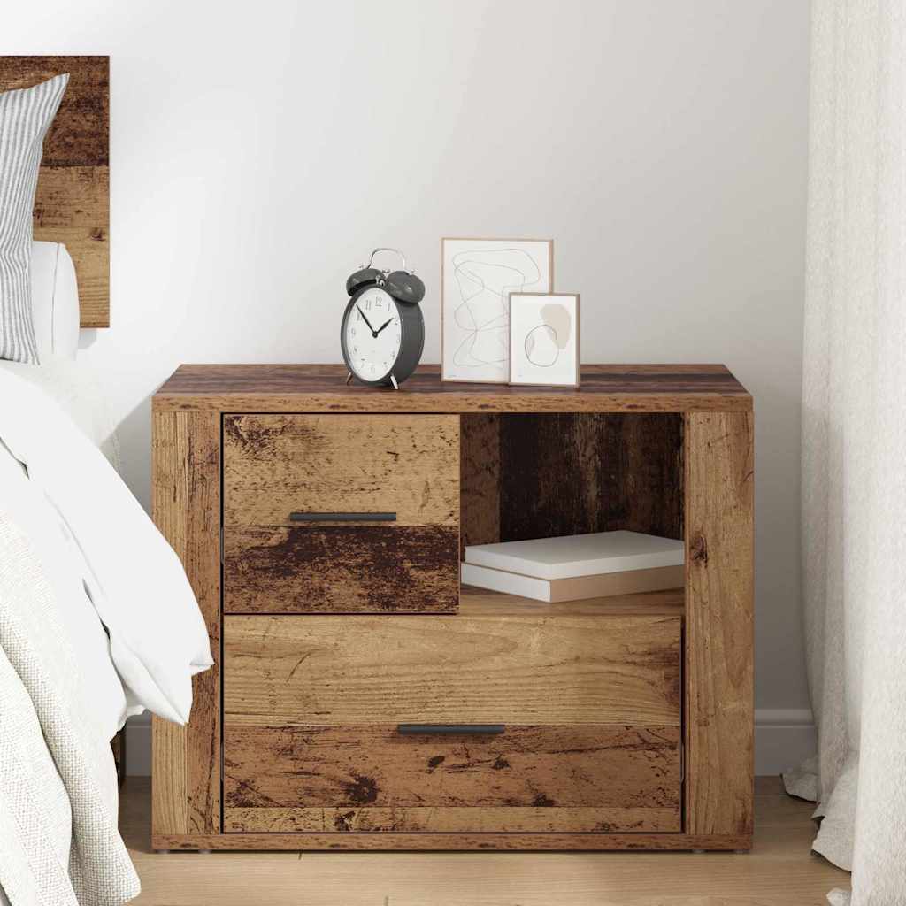 Bedside Cabinet Old Wood 35 x 60 x 50 cm Engineered Wood