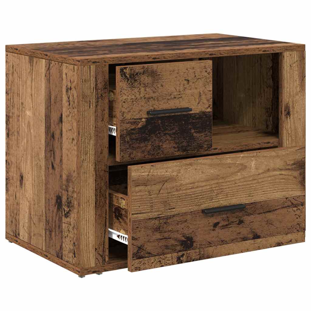 Bedside Cabinet Old Wood 35 x 60 x 50 cm Engineered Wood