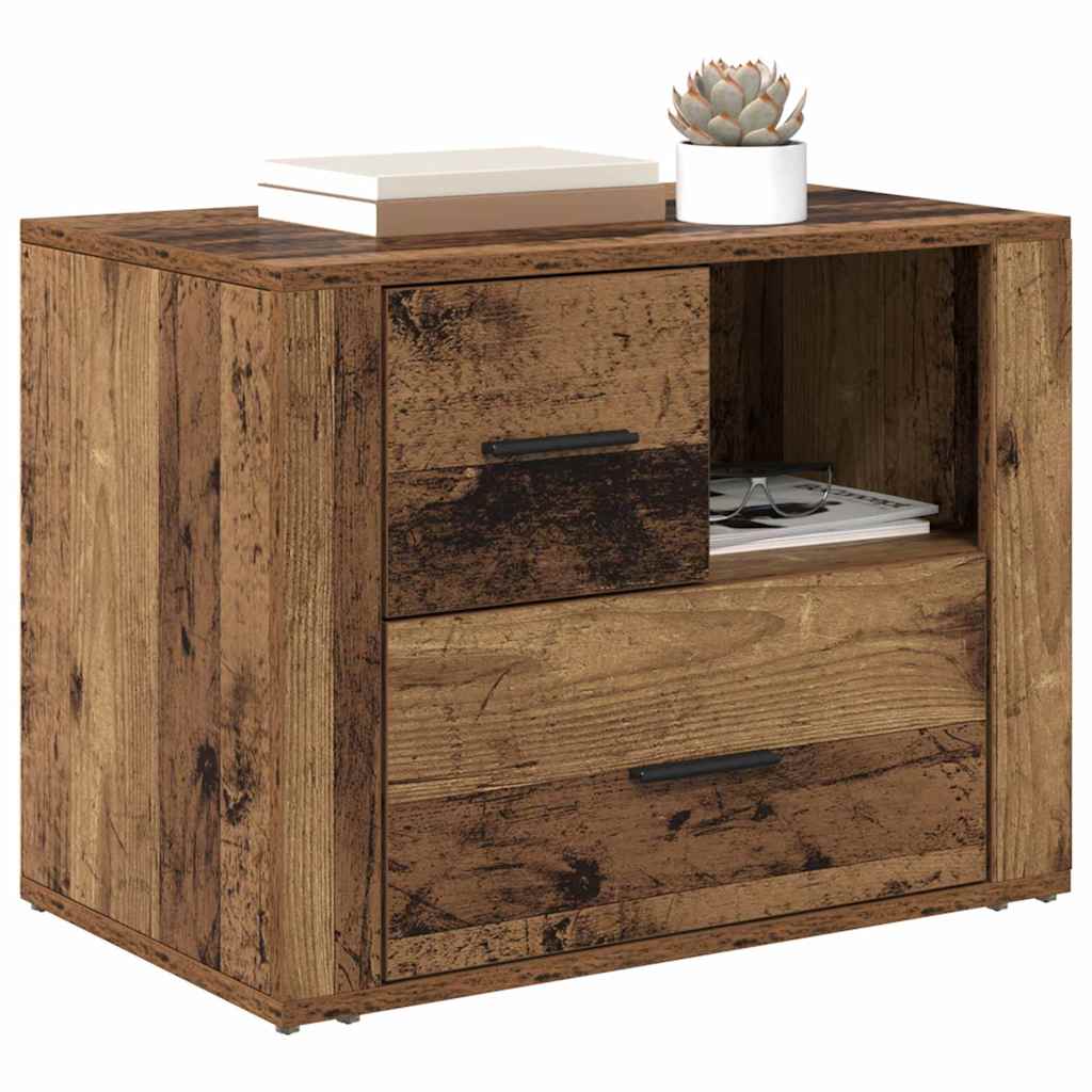 Bedside Cabinet Old Wood 35 x 60 x 50 cm Engineered Wood