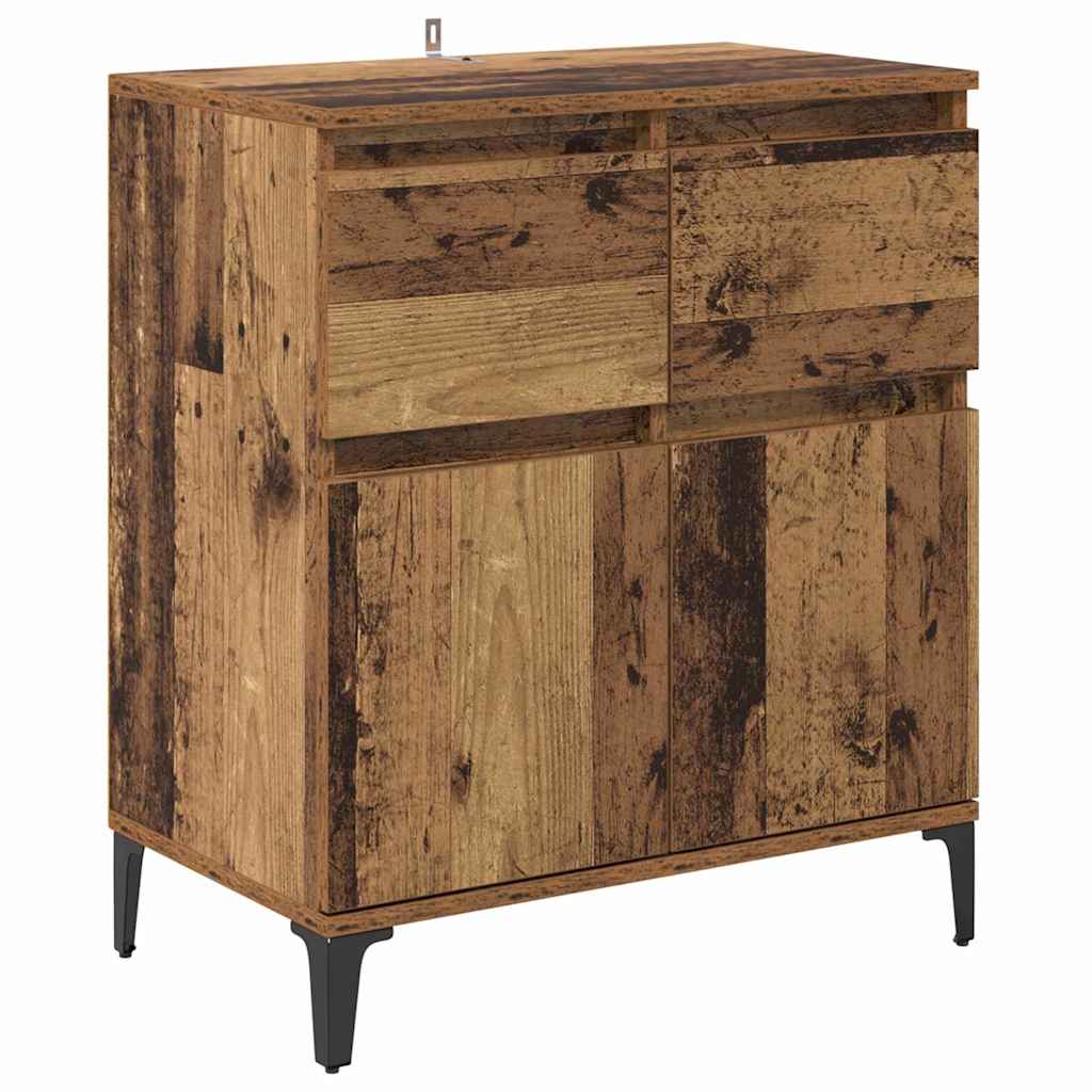 Sideboard Old Wood 60 x 35 x 70 cm Engineered Wood and Iron