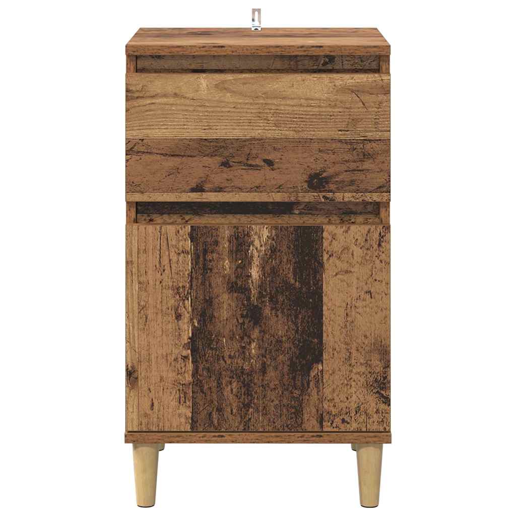 Bedside Cabinet Old Wood 40 x 35 x 70 cm Engineered Wood