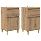 Bedside Cabinet with Drawer 2 pcs Artisan Oak 40 x 35 x 70 cm