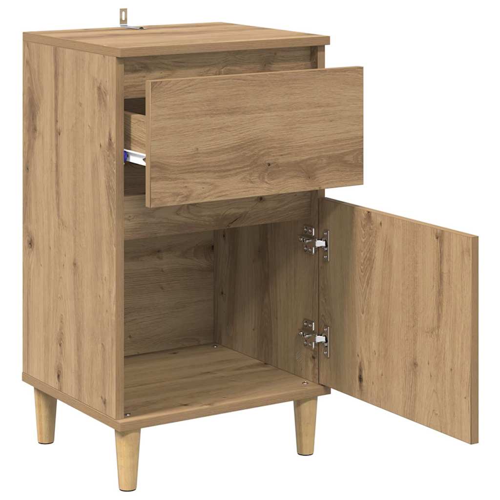 Bedside Cabinet with Drawer 2 pcs Artisan Oak 40 x 35 x 70 cm