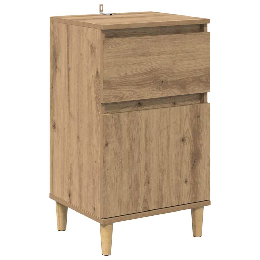 Bedside Cabinet with Drawer 2 pcs Artisan Oak 40 x 35 x 70 cm
