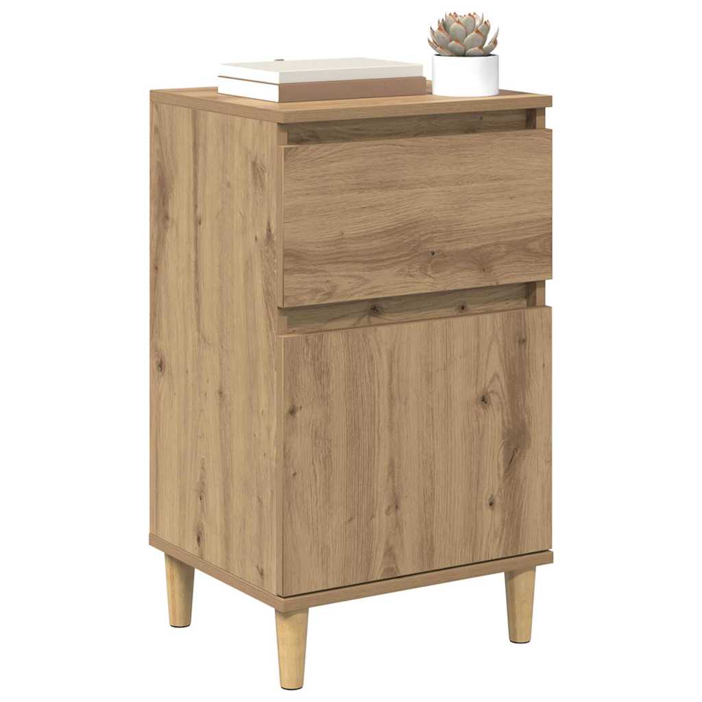 Bedside Cabinet with Drawer 2 pcs Artisan Oak 40 x 35 x 70 cm