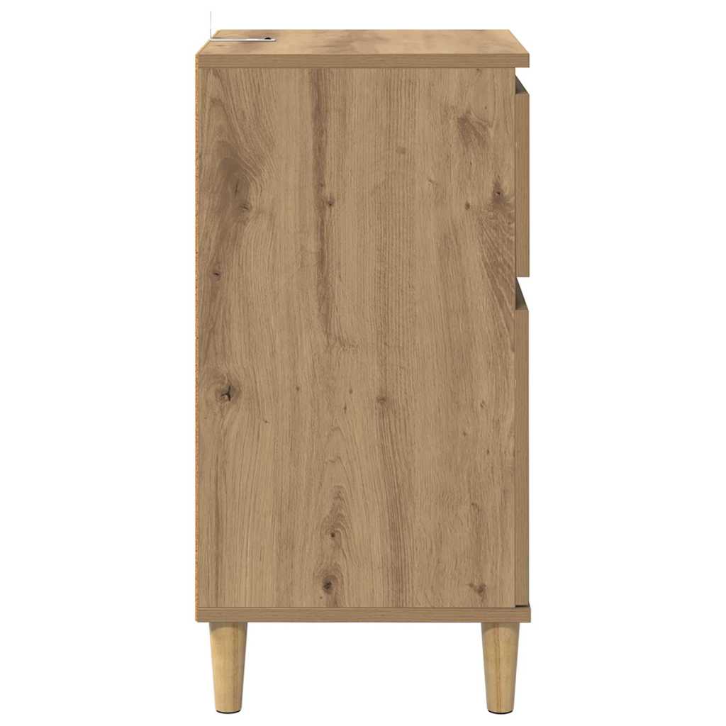 Bedside Cabinet with Drawer 2 pcs Artisan Oak 40 x 35 x 70 cm