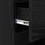 Bedside Cabinet Black Oak 40 x 35 x 70 cm Engineered Wood