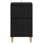 Bedside Cabinet 2 pcs Black Oak 40 x 35 x 70 cm Engineered Wood