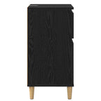 Bedside Cabinet 2 pcs Black Oak 40 x 35 x 70 cm Engineered Wood