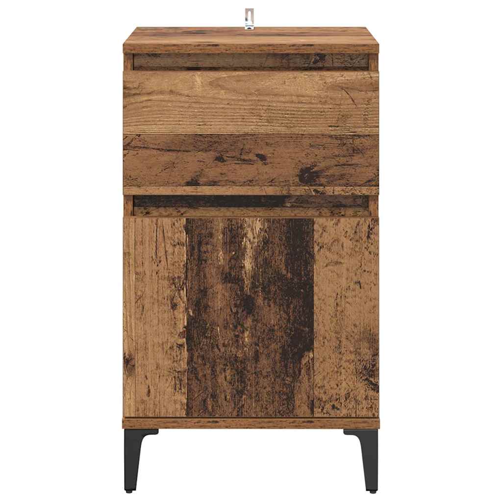 Bedside Cabinet Old Wood 40 x 35 x 70 cm Engineered Wood