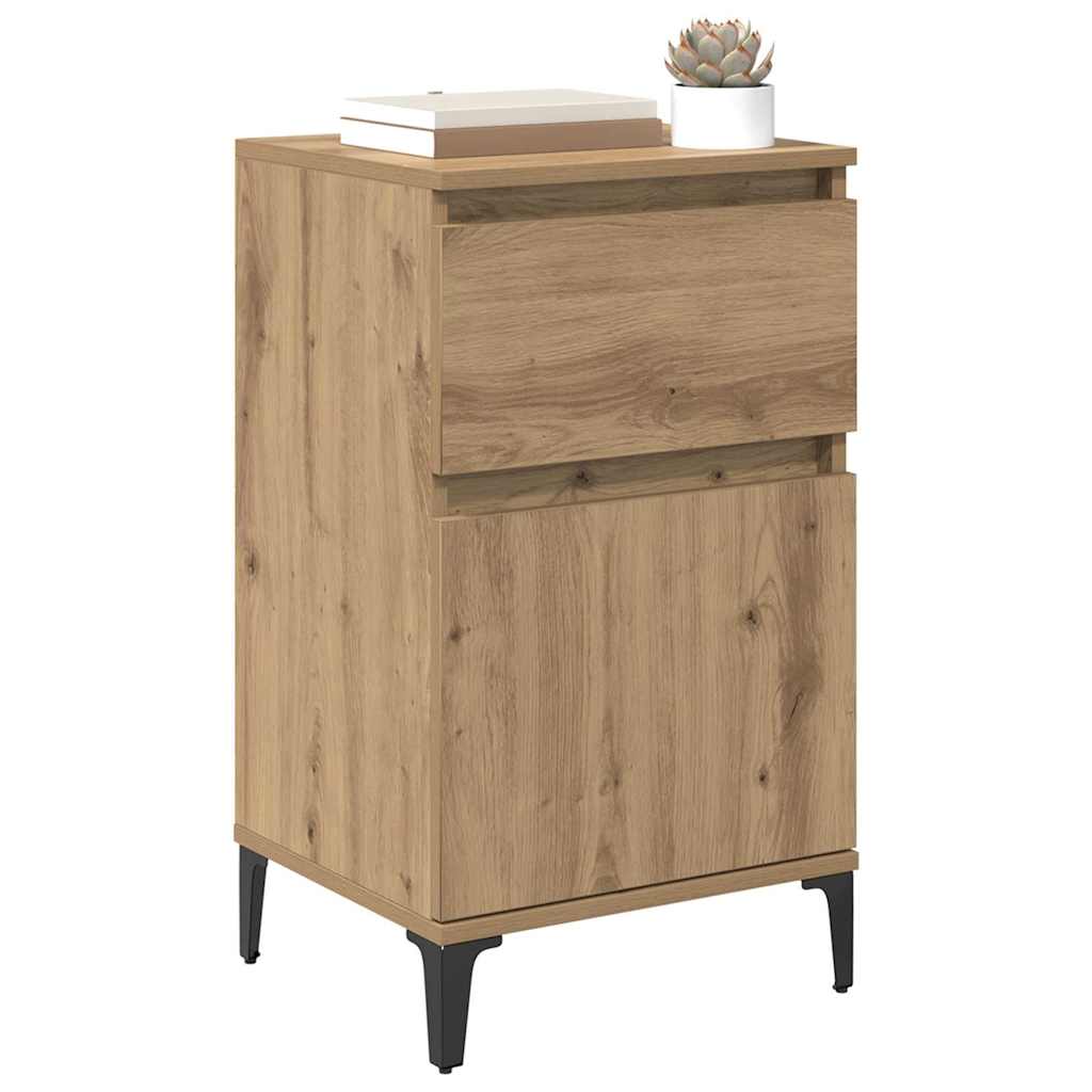Bedside Cabinet with Drawer 2 pcs Artisan Oak 40 x 35 x 70 cm