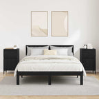 Bedside Cabinet 2 pcs Black Oak 40 x 35 x 70 cm Engineered Wood