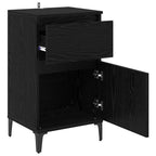Bedside Cabinet 2 pcs Black Oak 40 x 35 x 70 cm Engineered Wood