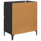 Sideboard Black Oak 60 x 35 x 70 cm Engineered Wood and Iron