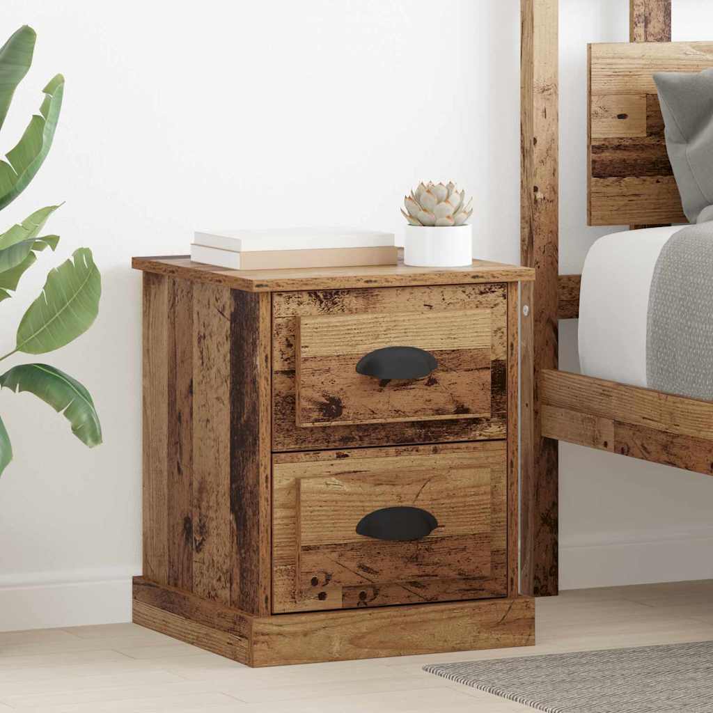 Bedside Cabinet Old Wood 39 x 39 x 47.5 cm Engineered Wood