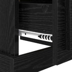 Bedside Cabinet Black Oak 39 x 39 x 47.5 cm Engineered Wood