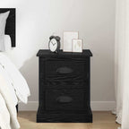 Bedside Cabinet Black Oak 39 x 39 x 47.5 cm Engineered Wood