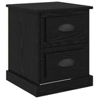 Bedside Cabinet Black Oak 39 x 39 x 47.5 cm Engineered Wood