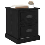 Bedside Cabinet Black Oak 39 x 39 x 47.5 cm Engineered Wood