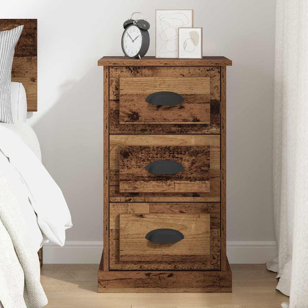 Bedside Cabinet Old Wood 39 x 39 x 67.5 cm Engineered Wood