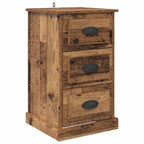 Bedside Cabinet Old Wood 39 x 39 x 67.5 cm Engineered Wood