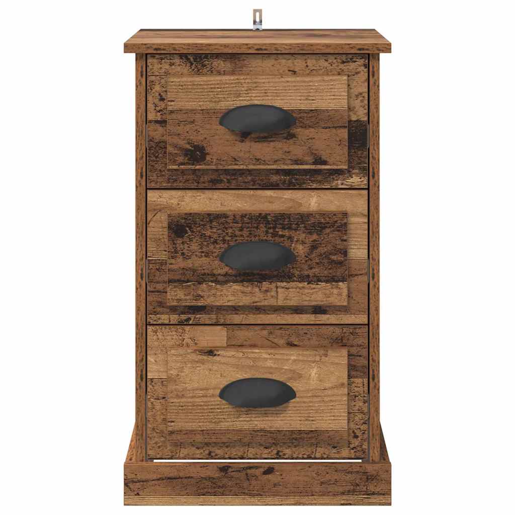 Bedside Cabinet Old Wood 39 x 39 x 67.5 cm Engineered Wood