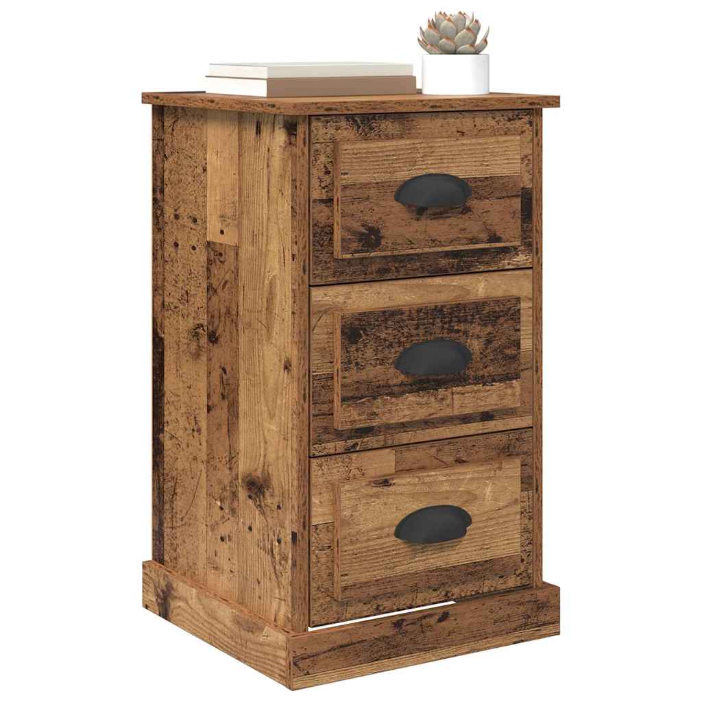 Bedside Cabinet Old Wood 39 x 39 x 67.5 cm Engineered Wood