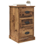 Bedside Cabinet Old Wood 39 x 39 x 67.5 cm Engineered Wood