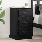 Bedside Cabinet Black Oak 39 x 39 x 67.5 cm Engineered Wood