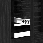 Sideboard Black Oak 70 x 35.5 x 67.5 cm Engineered Wood