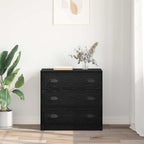 Sideboard Black Oak 70 x 35.5 x 67.5 cm Engineered Wood