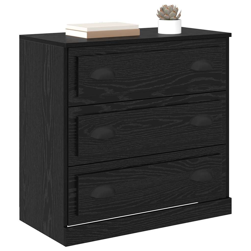 Sideboard Black Oak 70 x 35.5 x 67.5 cm Engineered Wood