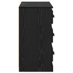 Sideboard Black Oak 70 x 35.5 x 67.5 cm Engineered Wood