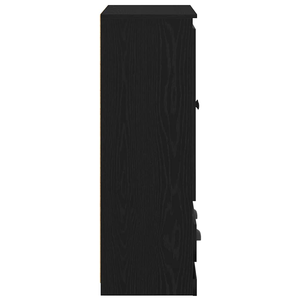 Highboard Black Oak 60 x 35.5 x 103.5 cm Engineered Wood