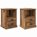 Bedside Cabinet 2 pcs Old Wood 36 x 43 x 60 cm Engineered Wood