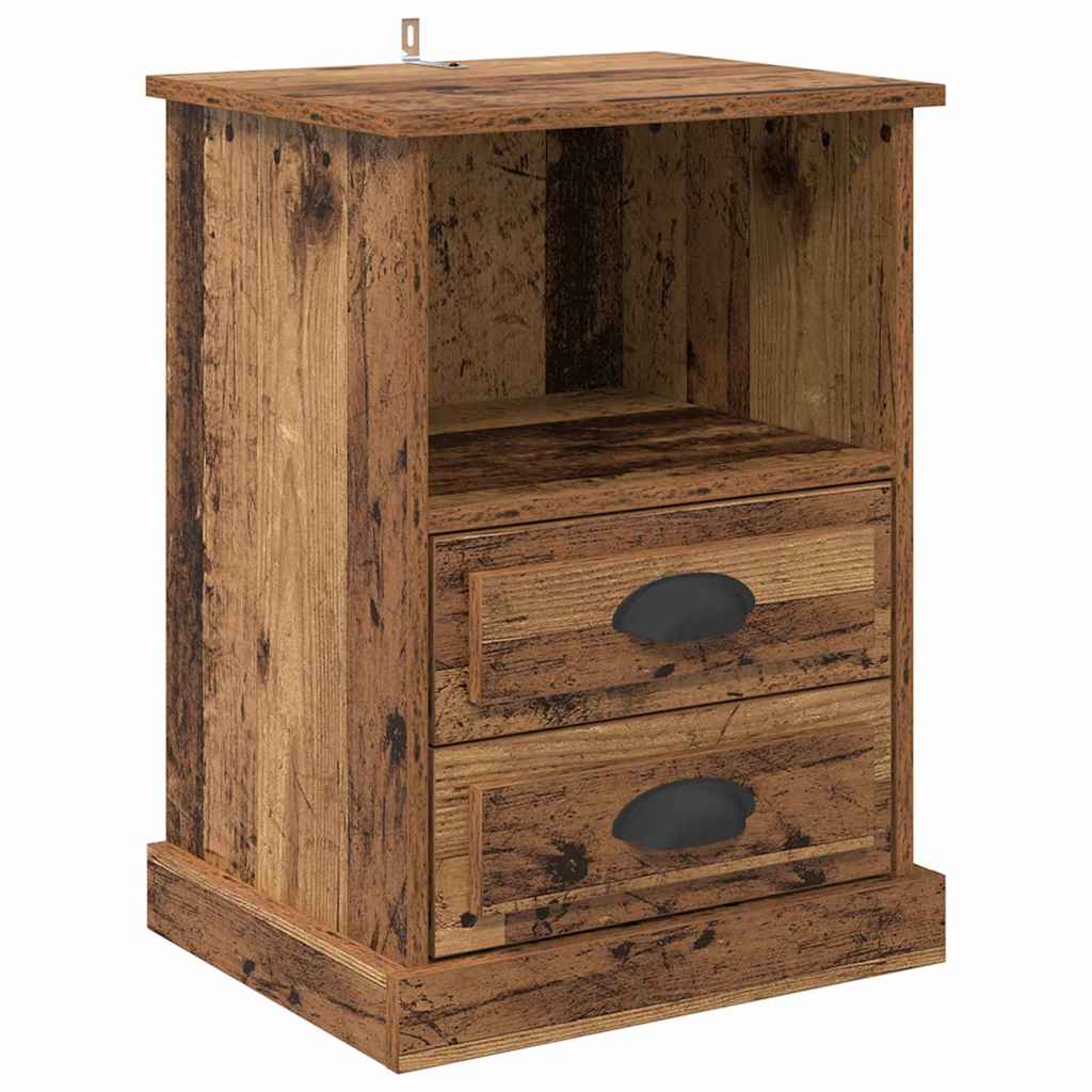 Bedside Cabinet 2 pcs Old Wood 36 x 43 x 60 cm Engineered Wood