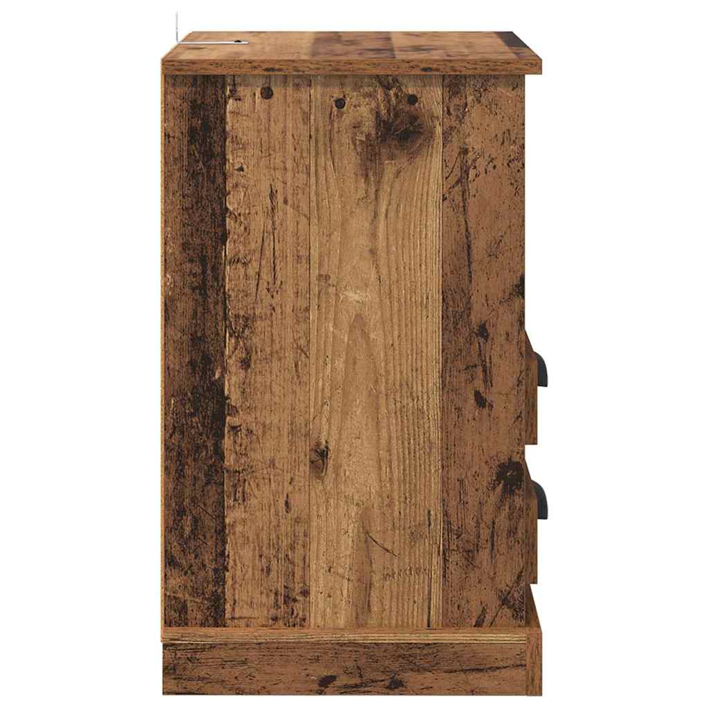 Bedside Cabinet 2 pcs Old Wood 36 x 43 x 60 cm Engineered Wood