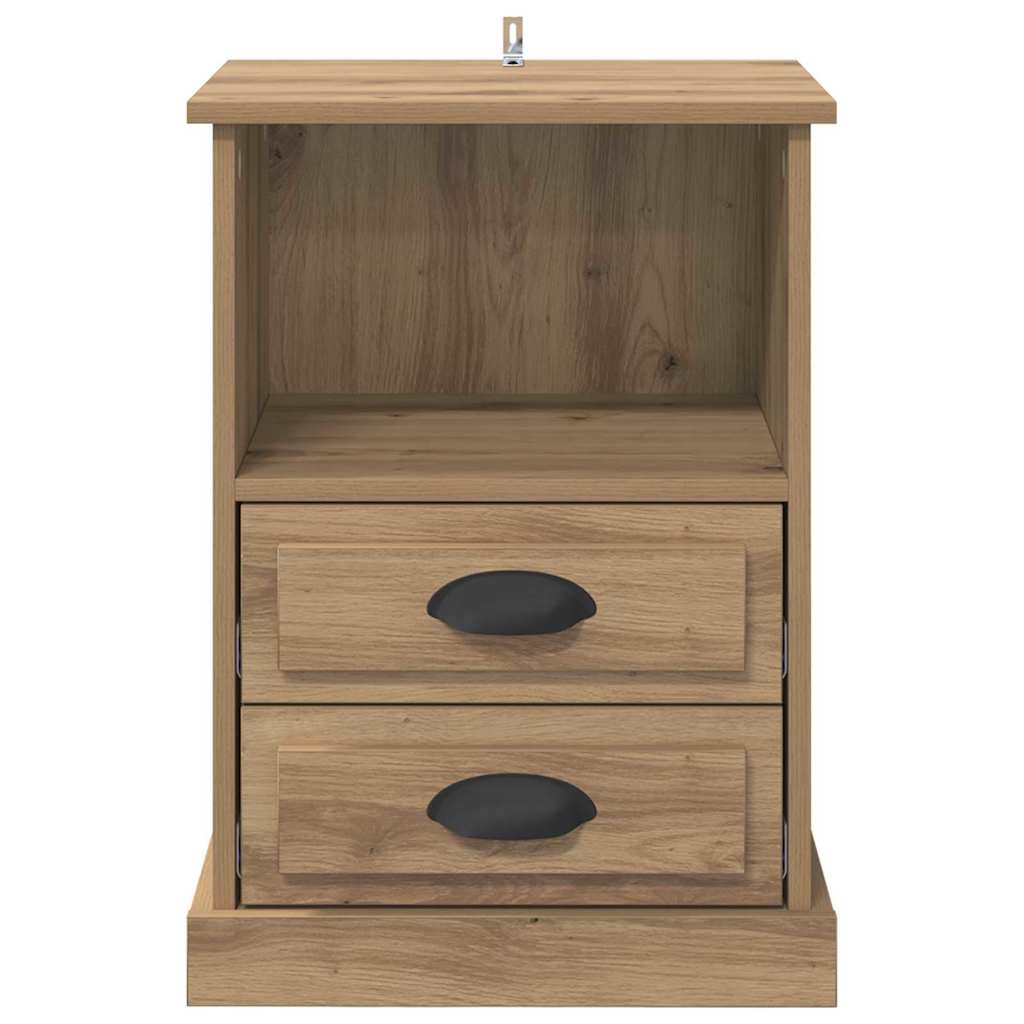 Bedside Cabinet with Drawer 2 pcs Artisan Oak 36 x 43 x 60 cm